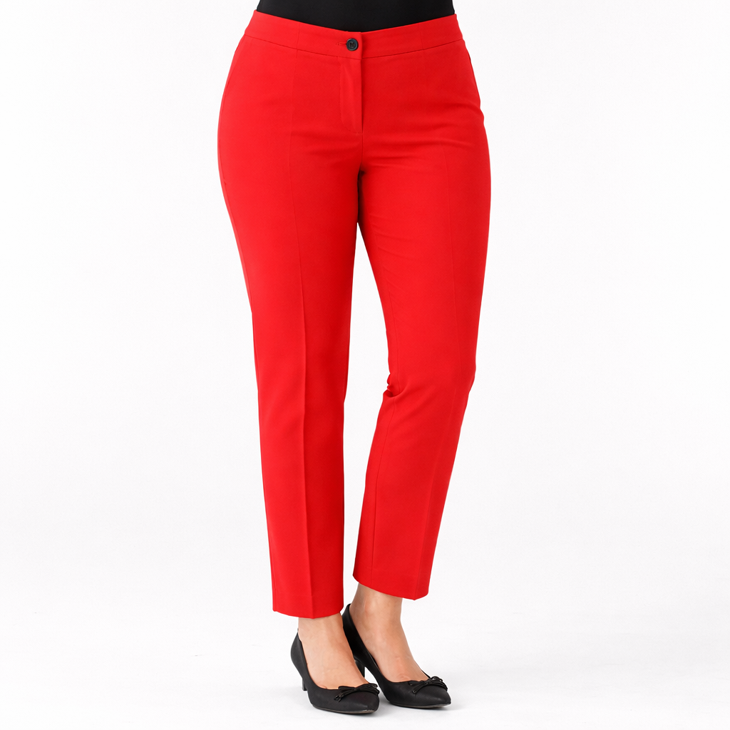 REGATA classic trousers in tailored tapered fit, lightweight polyester for office and formal wear