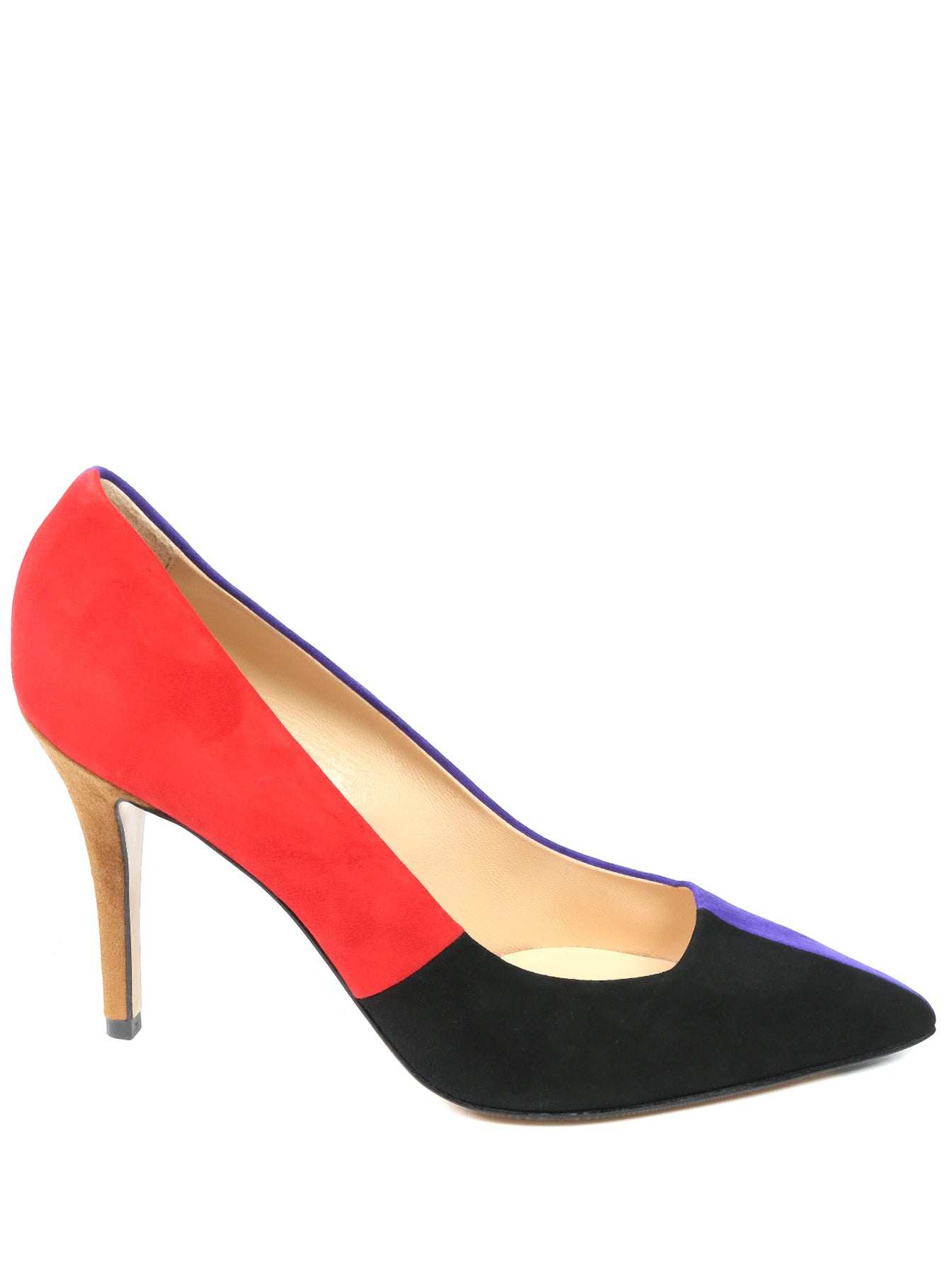 Elegant LONTRA suede shoes with vibrant multicolored inlays and comfortable fit