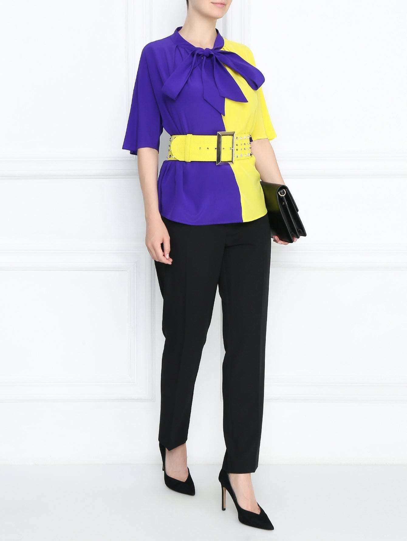 Silk Blouse BETTY with tied ribbon collar from Fausto Puglisi collection