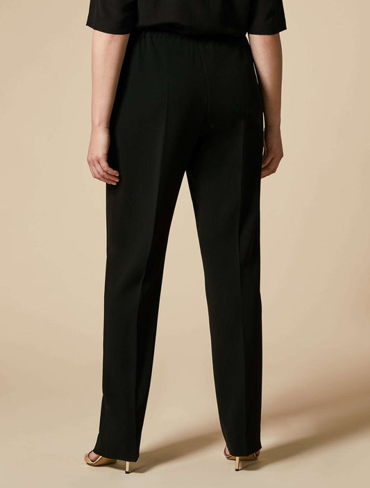 RAPSODIA Trousers straight cut triacetate fabric with elastic waistband and pleats