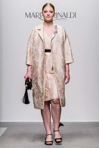 Luxurious summer Coat TETIANA with delicate crepe print and French pockets