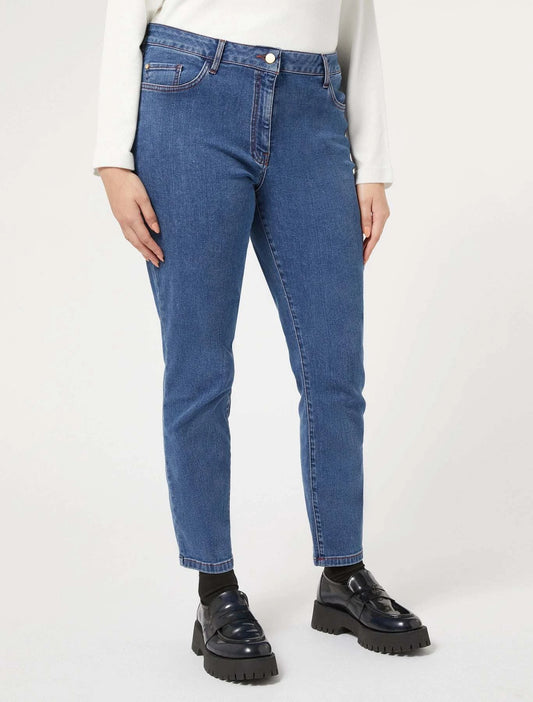 PAESE stretch denim jeans with five-pocket design, plus-size