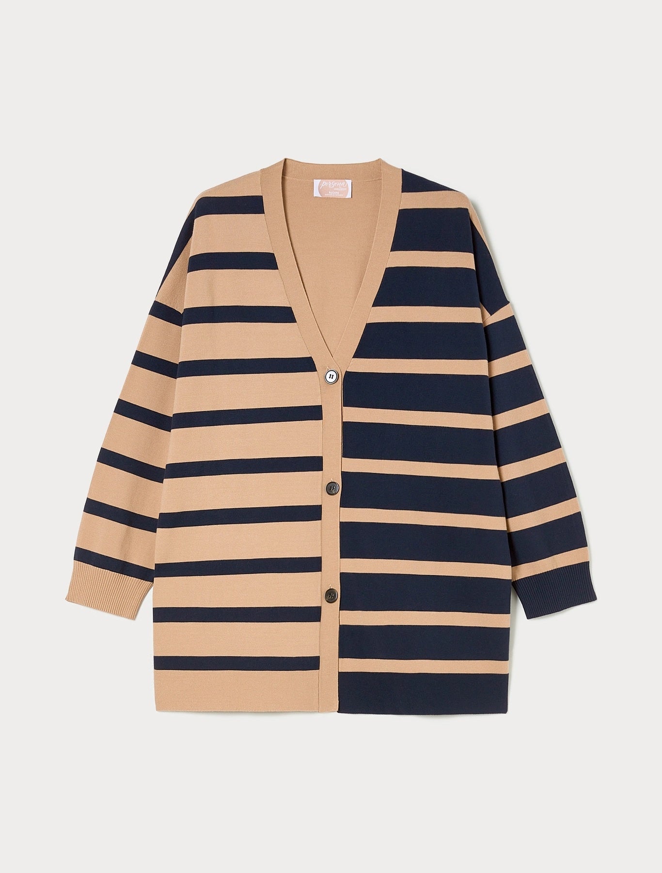 VINO Striped Knit Cardigan – Persona by Marina Rinaldi (N.O.W. Collection)