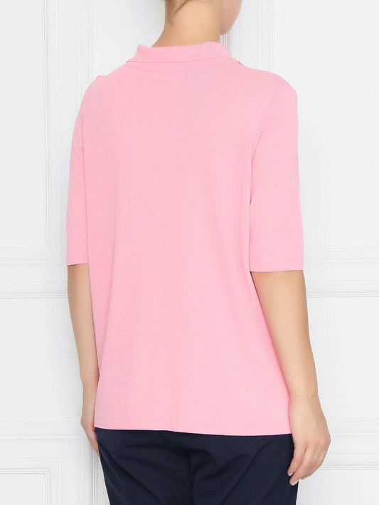 Polo ADIBIRE shirt with button-down collar and short sleeves made of 80% viscose and 20% cotton blend.