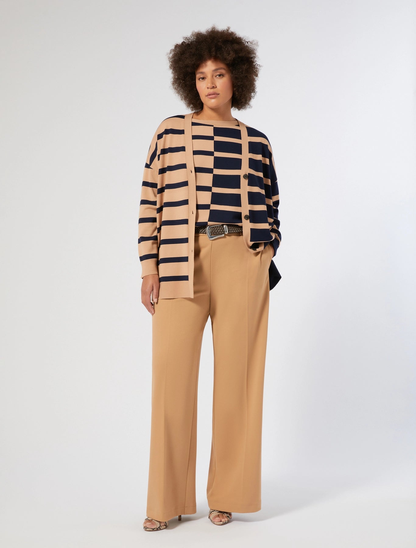 COTTAGE Striped Viscose Sweater – Persona by Marina Rinaldi (N.O.W. Collection)