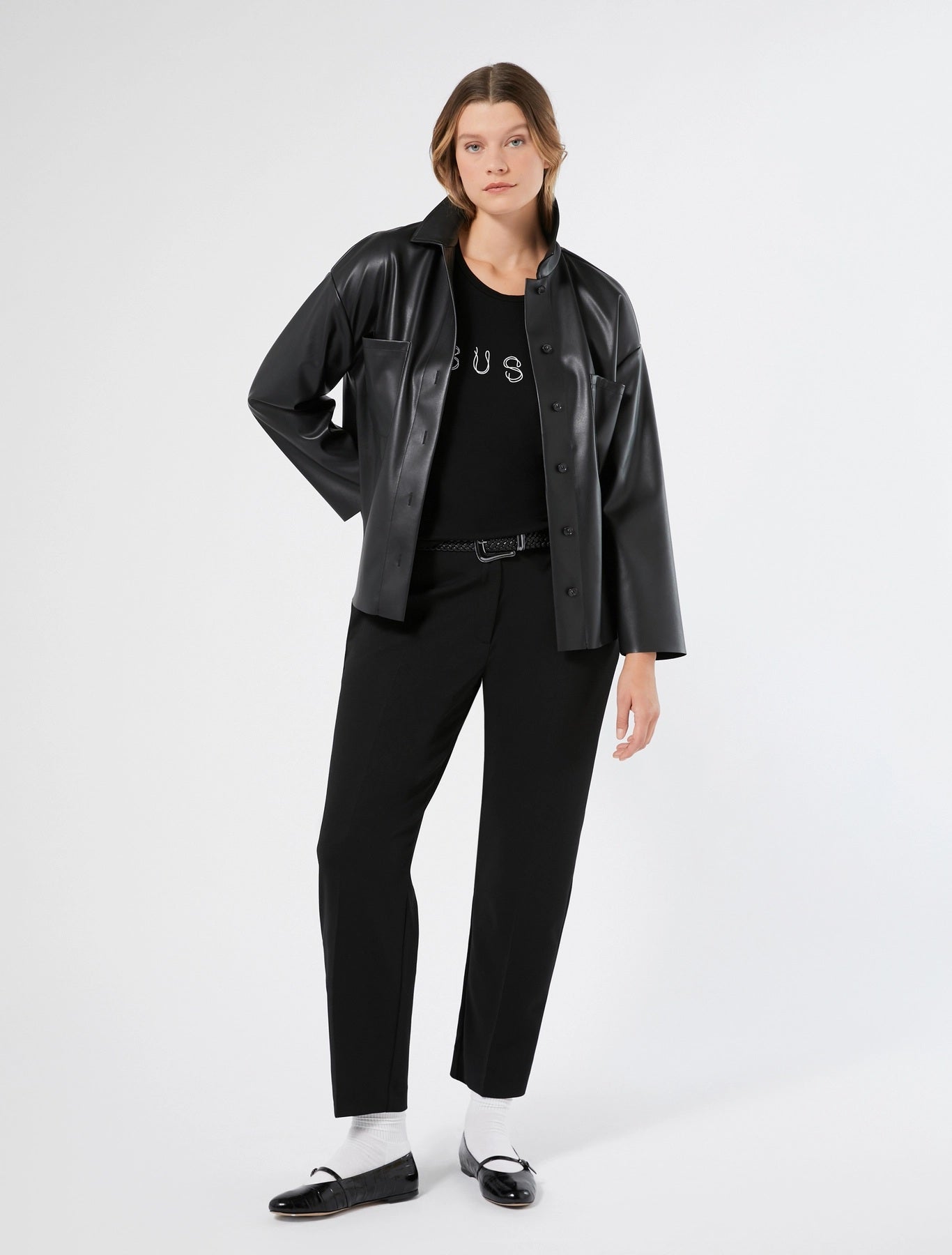 ALBI T-shirt in Stretch Viscose with Front Print – Persona by Marina Rinaldi