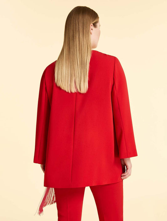Tunic FRUTTO straight-cut cardigan with round neckline and three-quarter sleeves