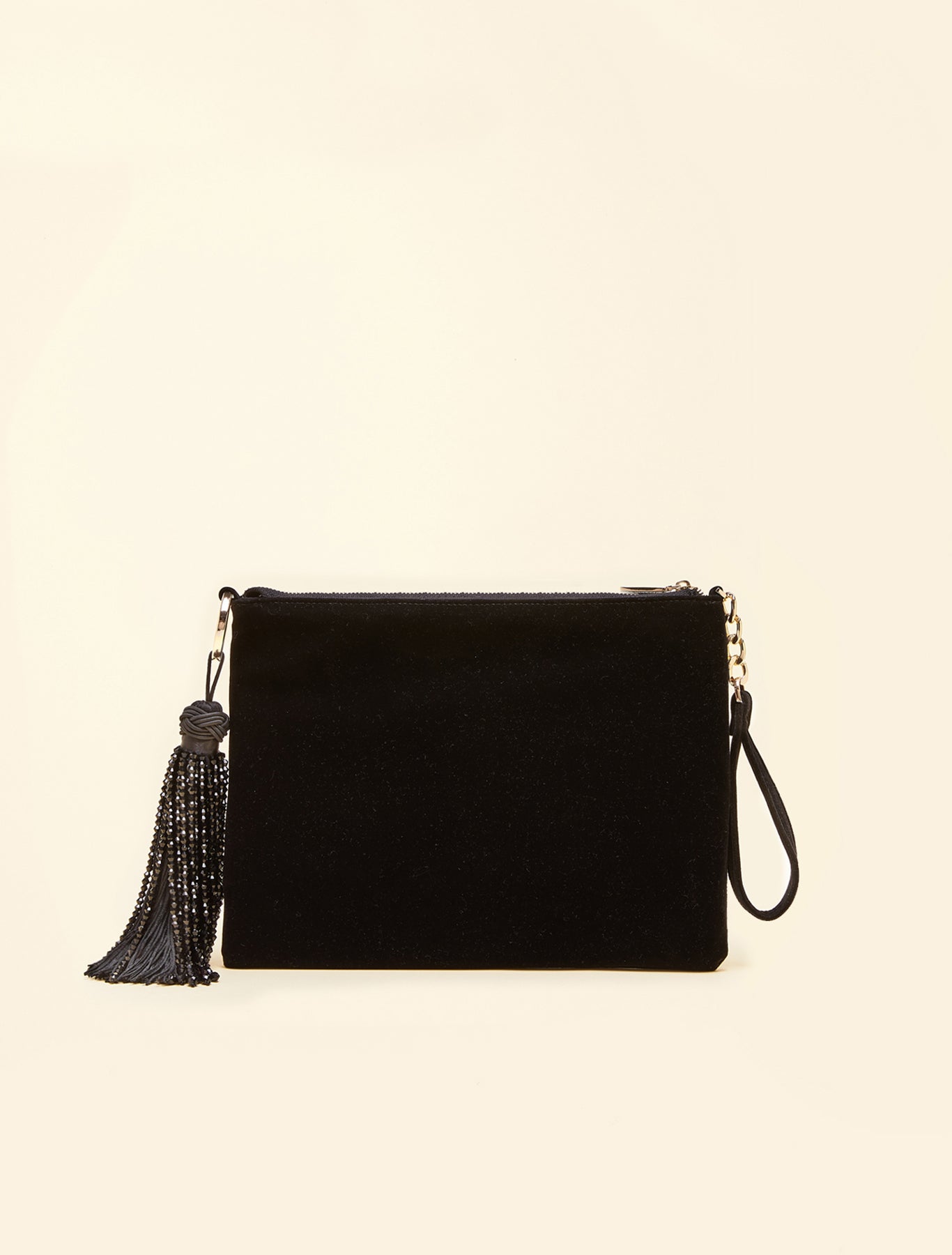 SAHARA clutch – back view with soft velvet finish