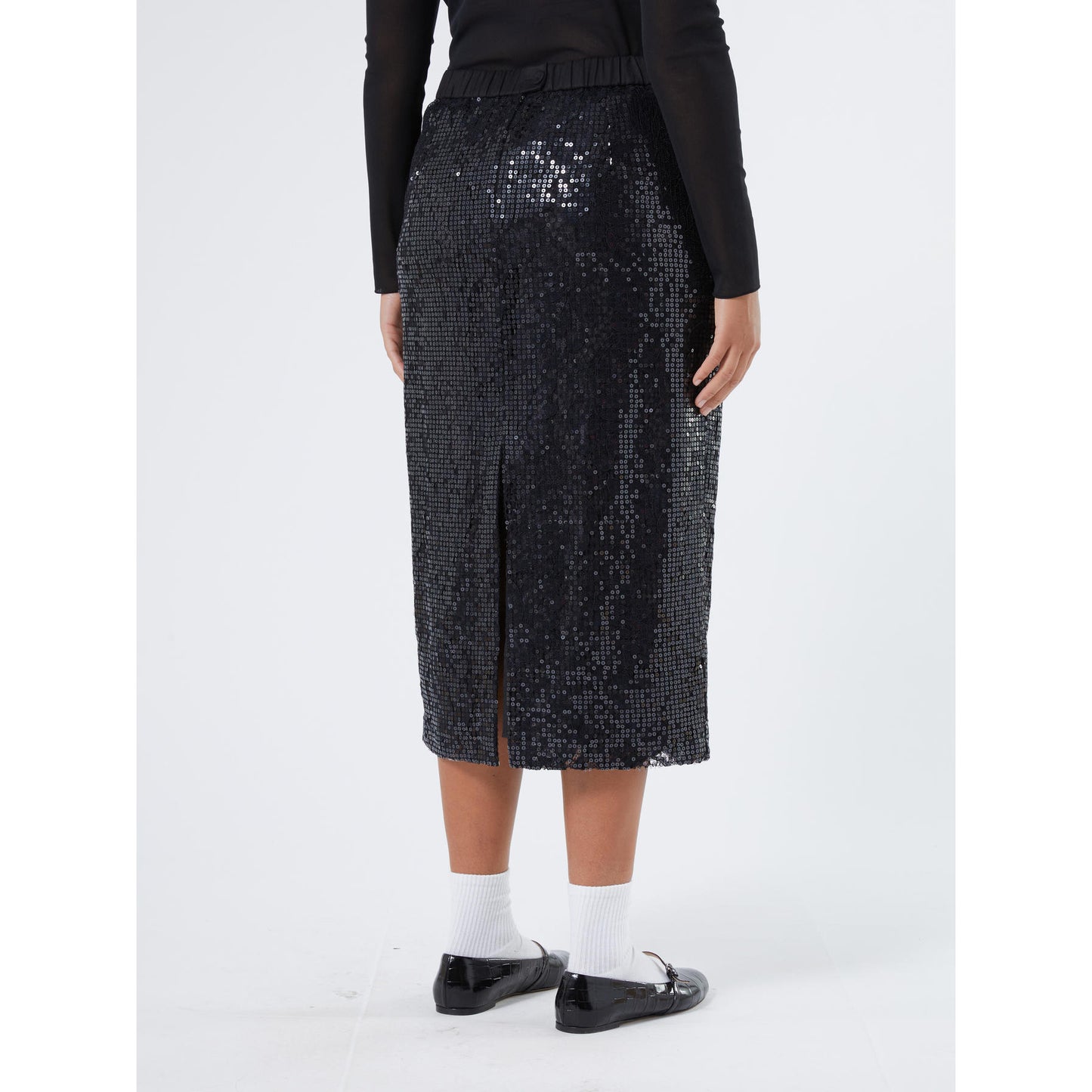 TASO Sequin-Embroidered Lace Pencil Skirt by Persona by Marina Rinaldi