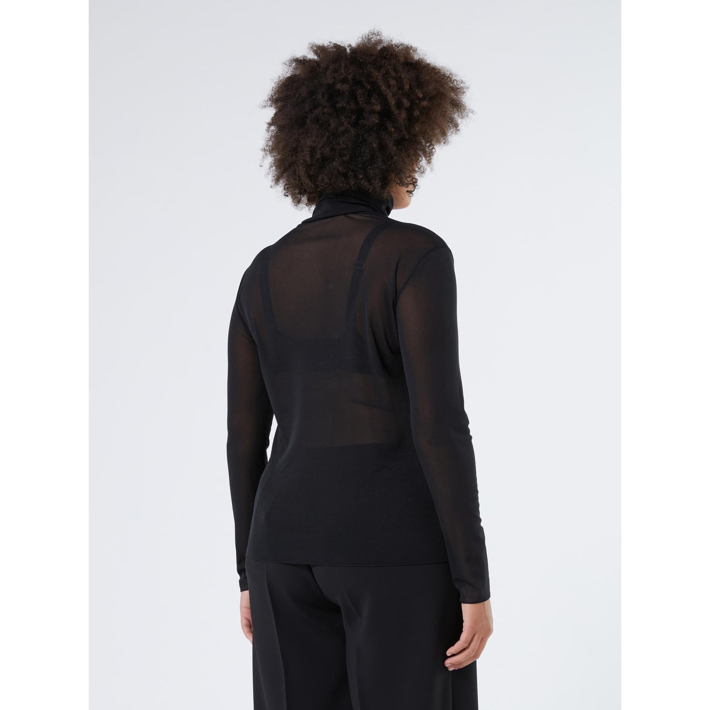 KADIAK Sheer Tulle Turtleneck Top by Persona by Marina Rinaldi