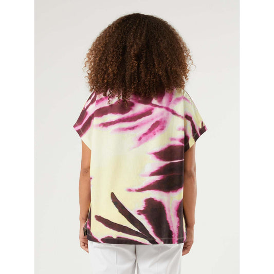 CALTE oversized printed cotton jersey T-shirt with gradient-effect print and kimono sleeves
