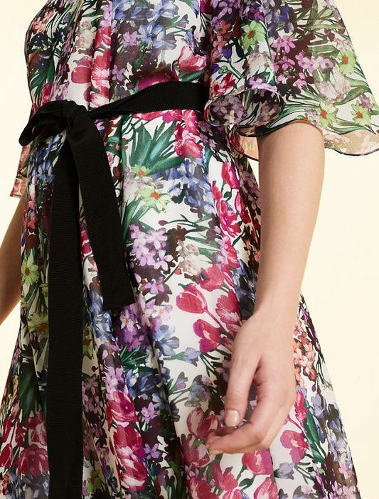 Diapason floral georgette dress