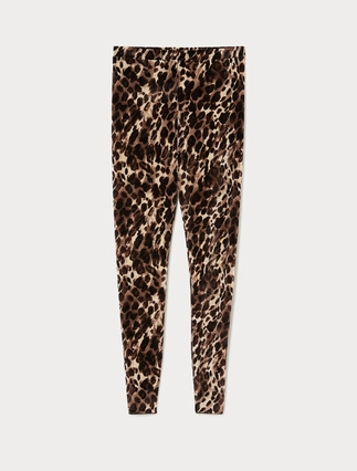 Plus size printed animal print velvet tulle leggings from Persona by Marina Rinaldi x Elettra Lamborghini collection