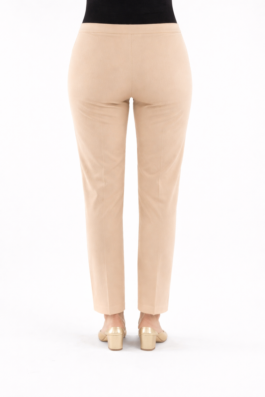 RUSSIA dusty rose trousers full-length straight-leg tailored pants for elegant office wear