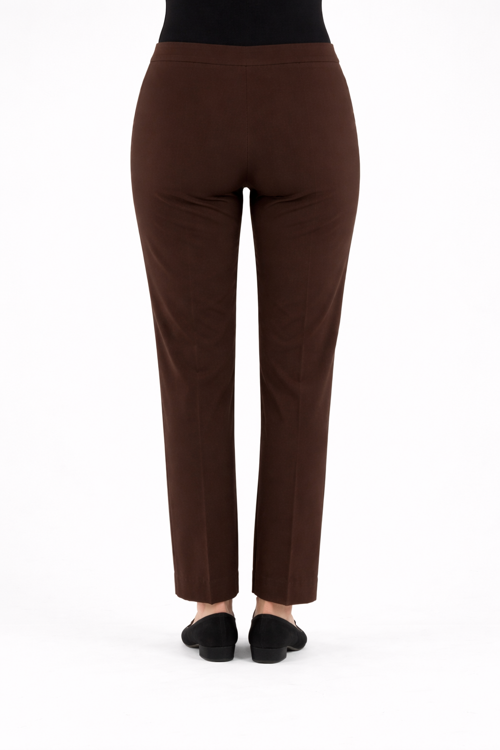 BATIC brown cropped trousers with tailored fit and ankle length for versatile office and casual wear