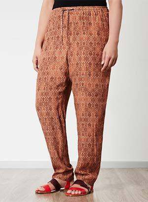 ROMA wide-leg trousers by Persona with relaxed fit, drawstring waist, and side pockets in soft 100% viscose fabric
