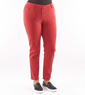 IDRASTE high-rise classic jeans with crystal-embellished front pockets, five-pocket design and belt loops — Persona by Marina Rinaldi