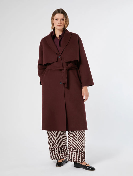 ACCIAIO burgundy transformable coat with bolero and gilet – Persona by Marina Rinaldi