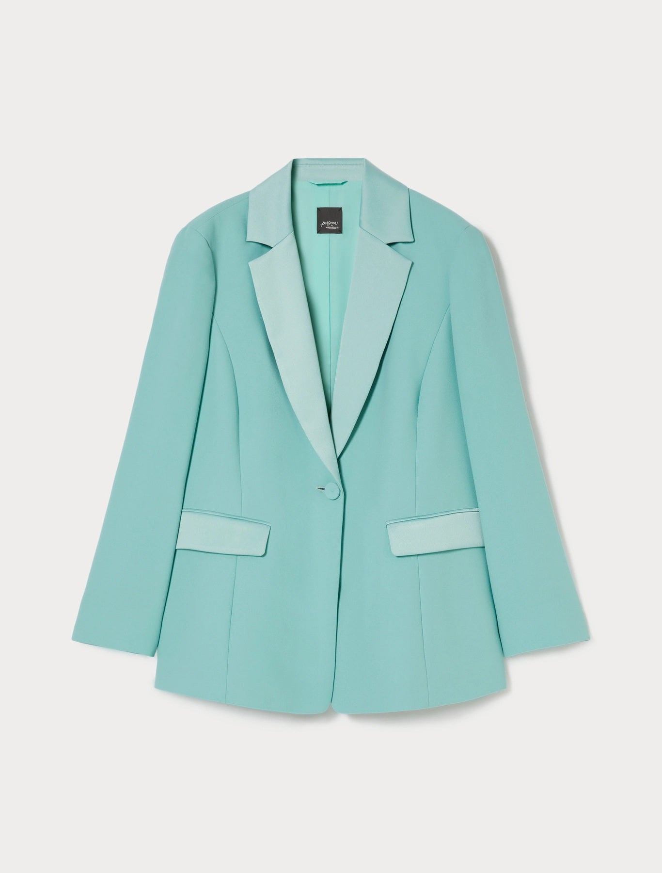 ARPE - Mint-Colored Blazer — Casual, Fully Lined, Single Button, Notched Lapels, Persona by Marina Rinaldi