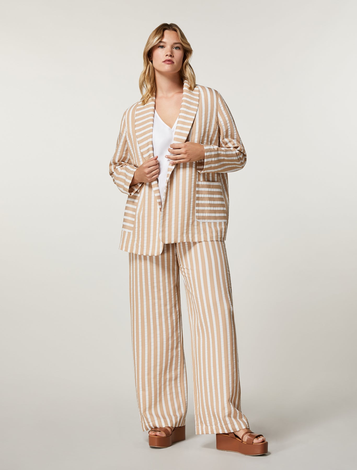 CRISMA Striped Palazzo Trousers – Persona by Marina Rinaldi