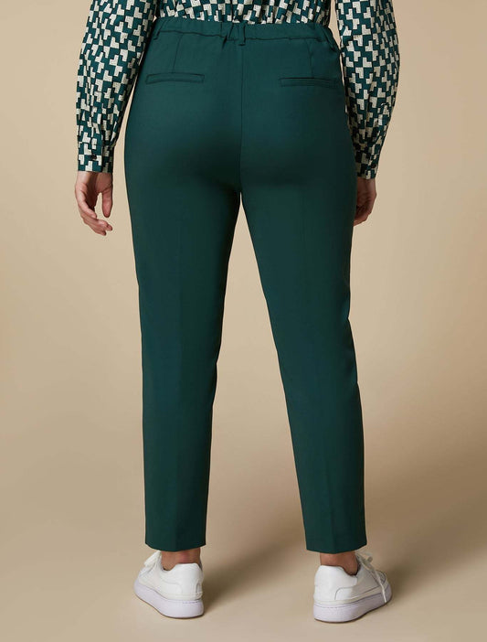 Slim fit Trousers RADICI in cotton nylon fabric with belt loops and pleated detail