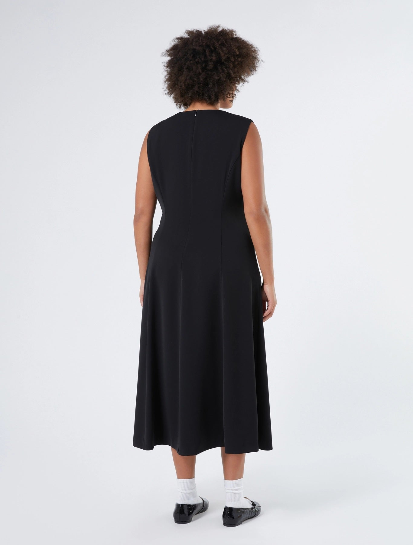 VETRO flared stretch cady dress