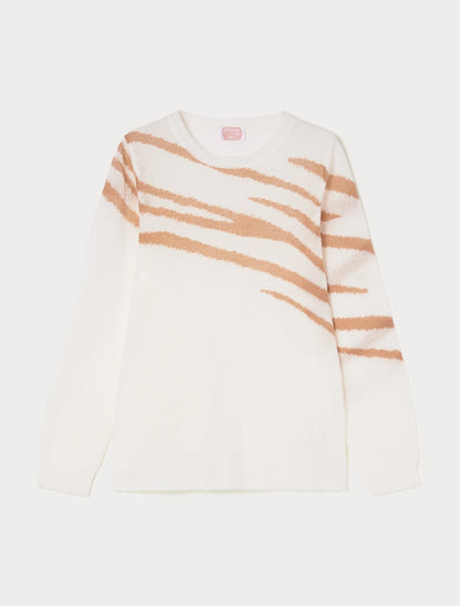 WAINER Mohair-Blend Sweater with Pattern – Persona by Marina Rinaldi (N.O.W. Collection)