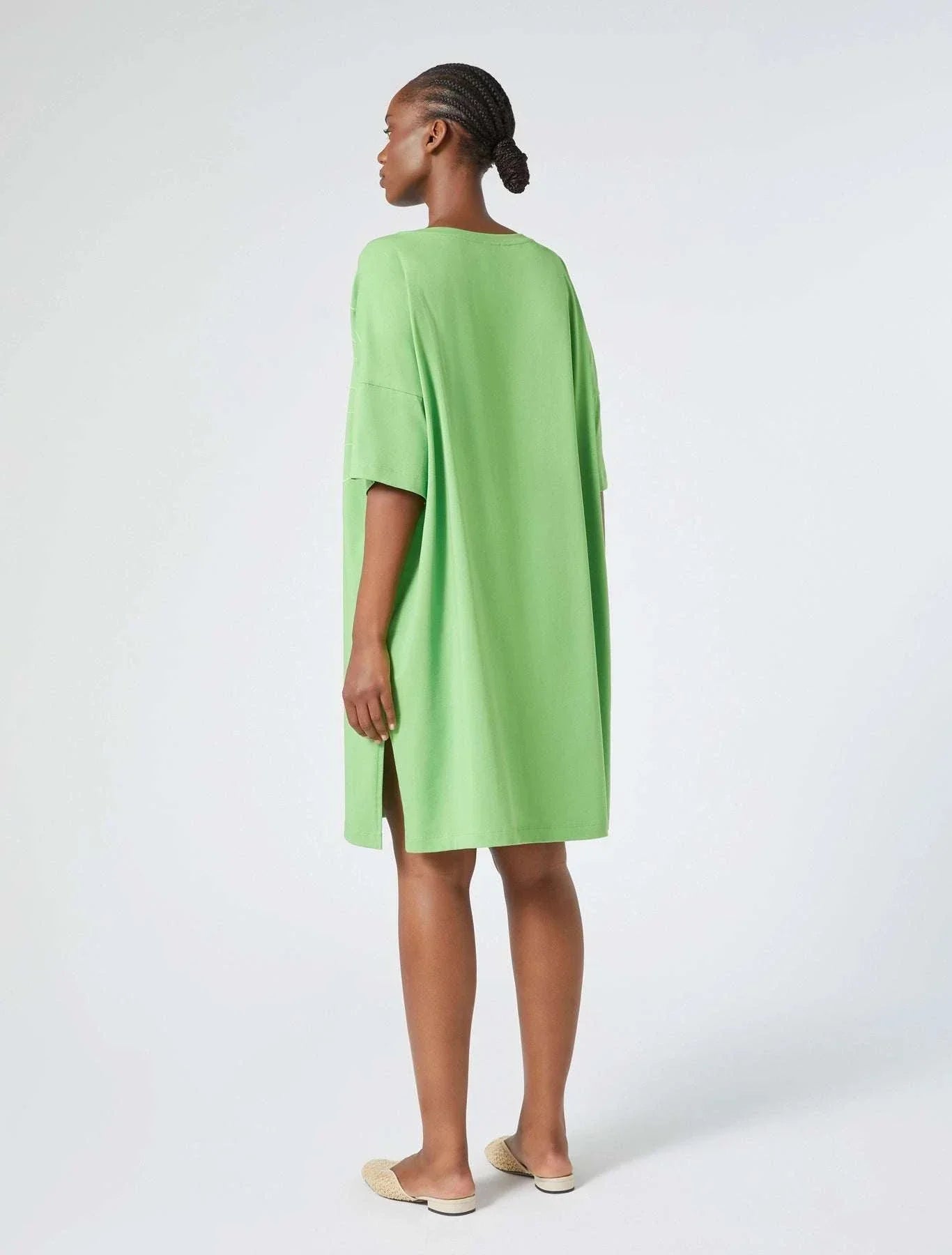 ULTIMO summer dress oversized cotton T-shirt with original print for beach and city outings
