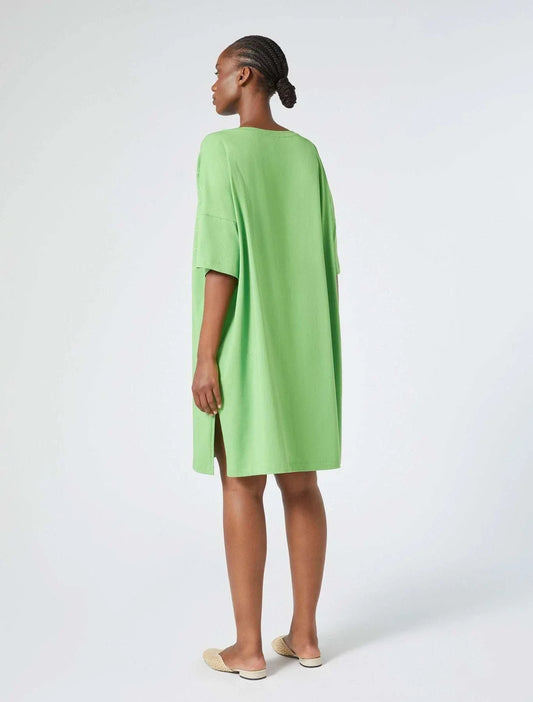 ULTIMO summer dress oversized cotton T-shirt with original print for beach and city outings