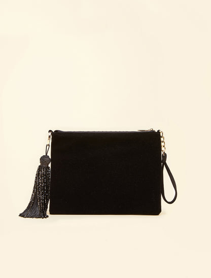 SAHARA clutch – back view with soft velvet finish
