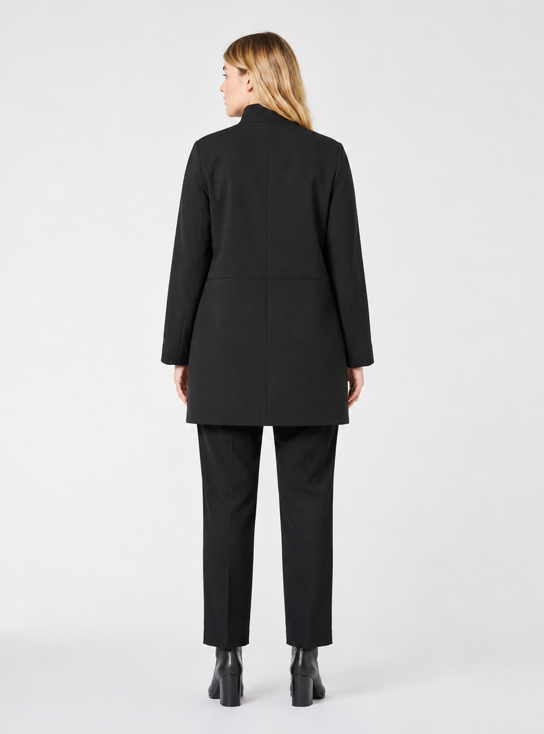 NESSO Quilted Coat lightweight warm stand-up collar concealed fastening flap patch pockets