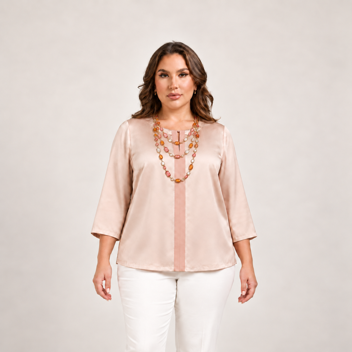 Marina Rinaldi BRERA Occasion Blouse with Silk Trim