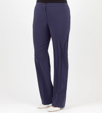 Plus-size navy wool trousers BUBBY, front view