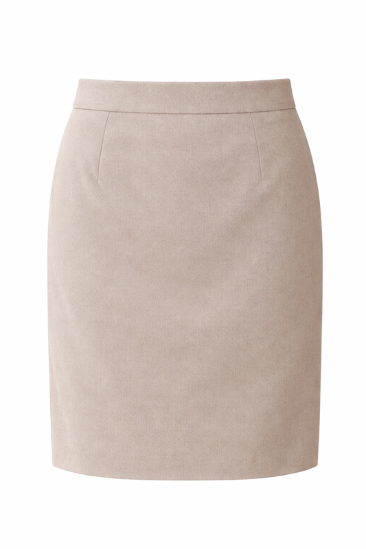 Tailored Skirt CAMBODUM with crystal back slit in viscose-cotton blend for elegant office and formal wear