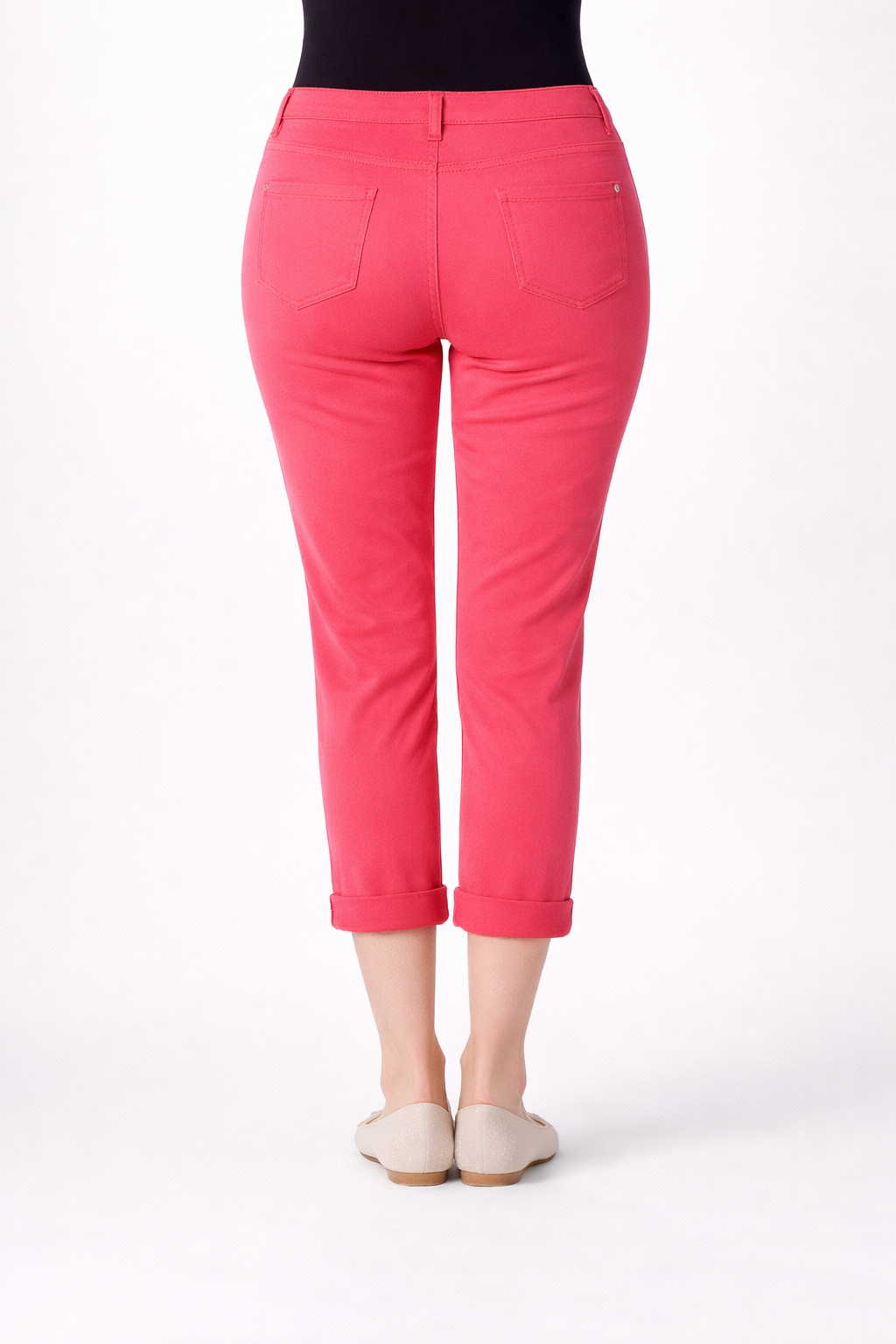 BONDENO cropped trousers in stretch cotton with five-pocket design and streamlined silhouette for casual and office wear