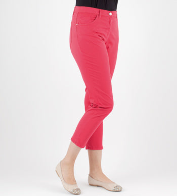 BONDENO cropped trousers in stretch cotton with five-pocket design and streamlined silhouette