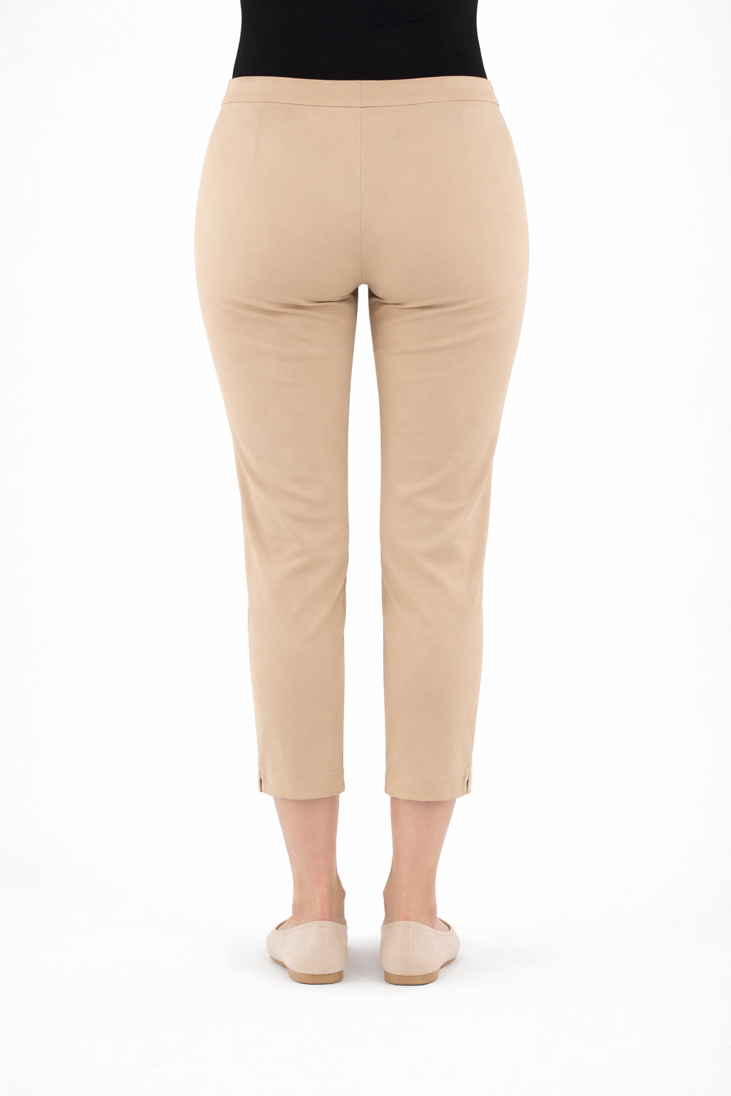 WORM cropped slim trousers by Persona with side slits and stretch cotton fabric
