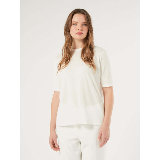 BABY Viscose Cotton Sweater in boxy fit with crew neckline and short sleeves made from 60% viscose and 40% cotton