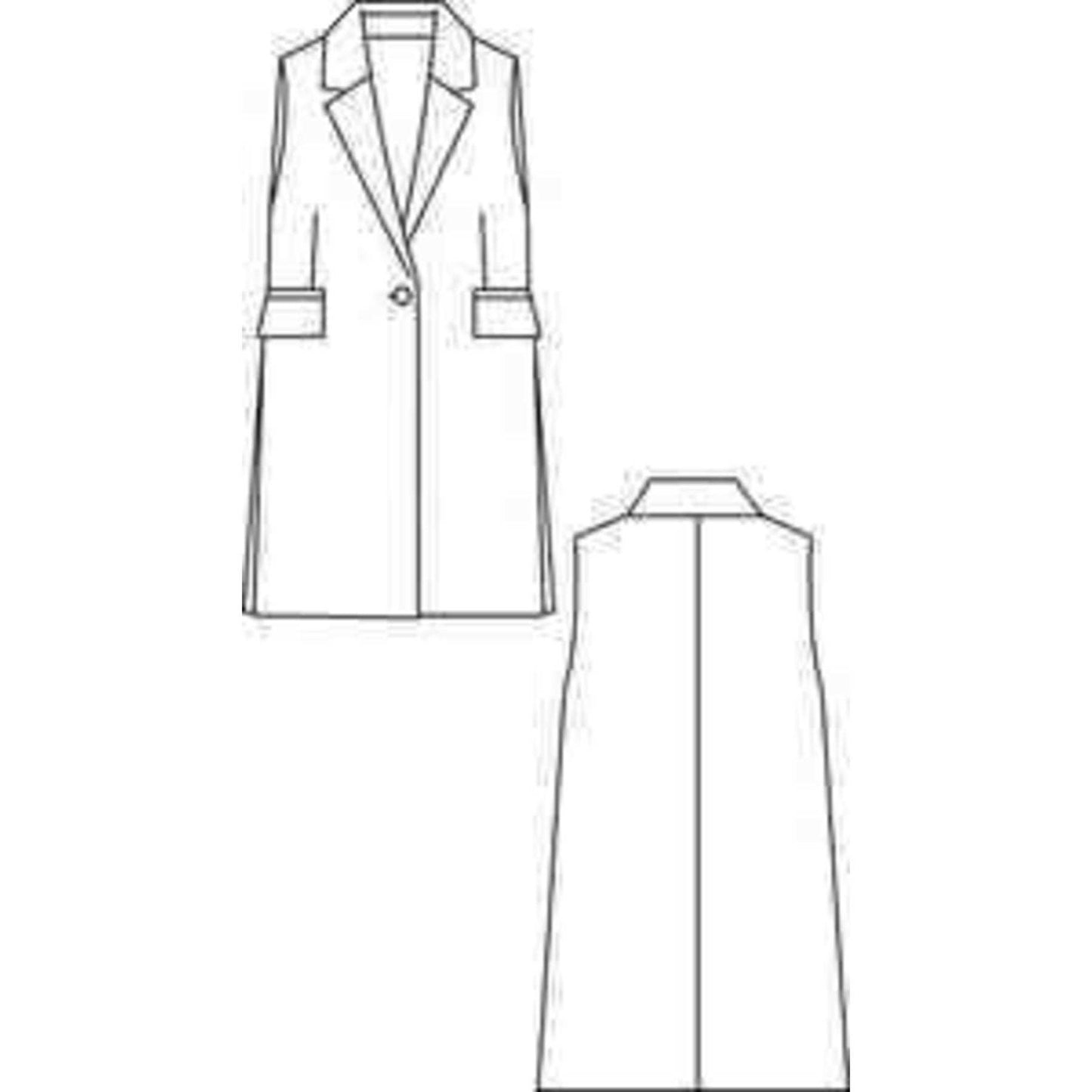 Sage green DIALOGO Tailored Gilet with lapel collar and horn-look button fastening by Persona by Marina Rinaldi