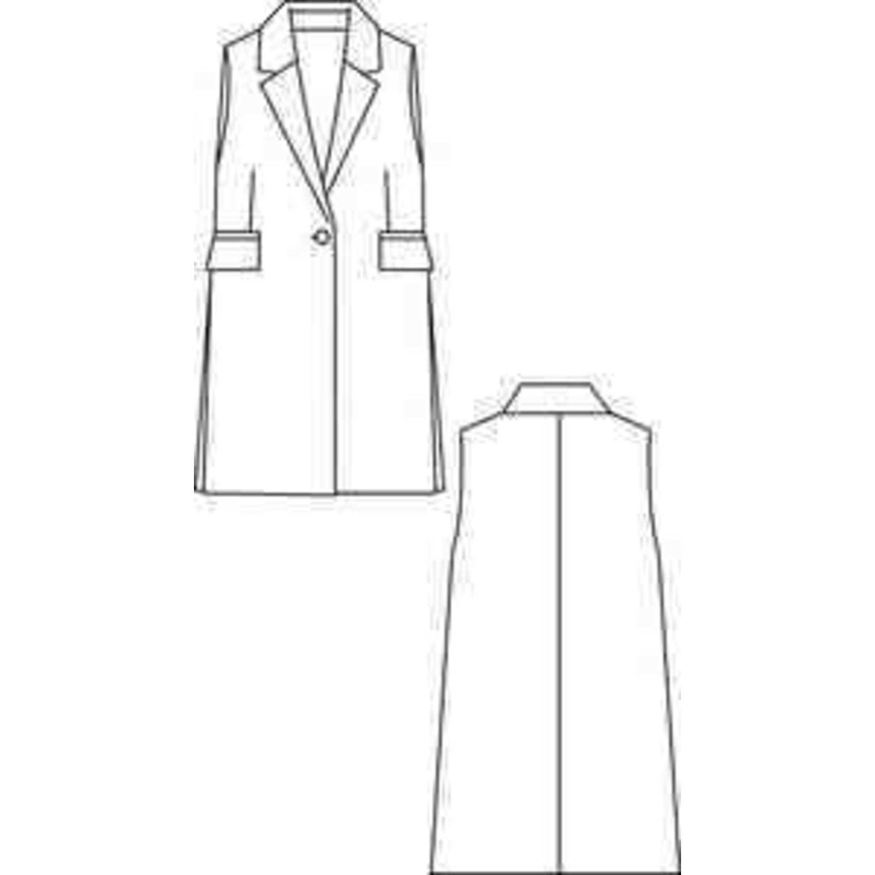 Sage green DIALOGO Tailored Gilet with lapel collar and horn-look button fastening by Persona by Marina Rinaldi