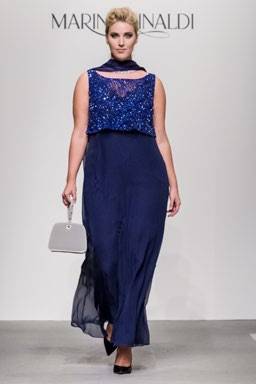 Elegant long Dress DEMETRA from Red Carpet collection with sequin embroidered silk chiffon sleeves and cuffs