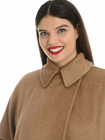 Camel wool Coat TIGROTTO Marina Rinaldi