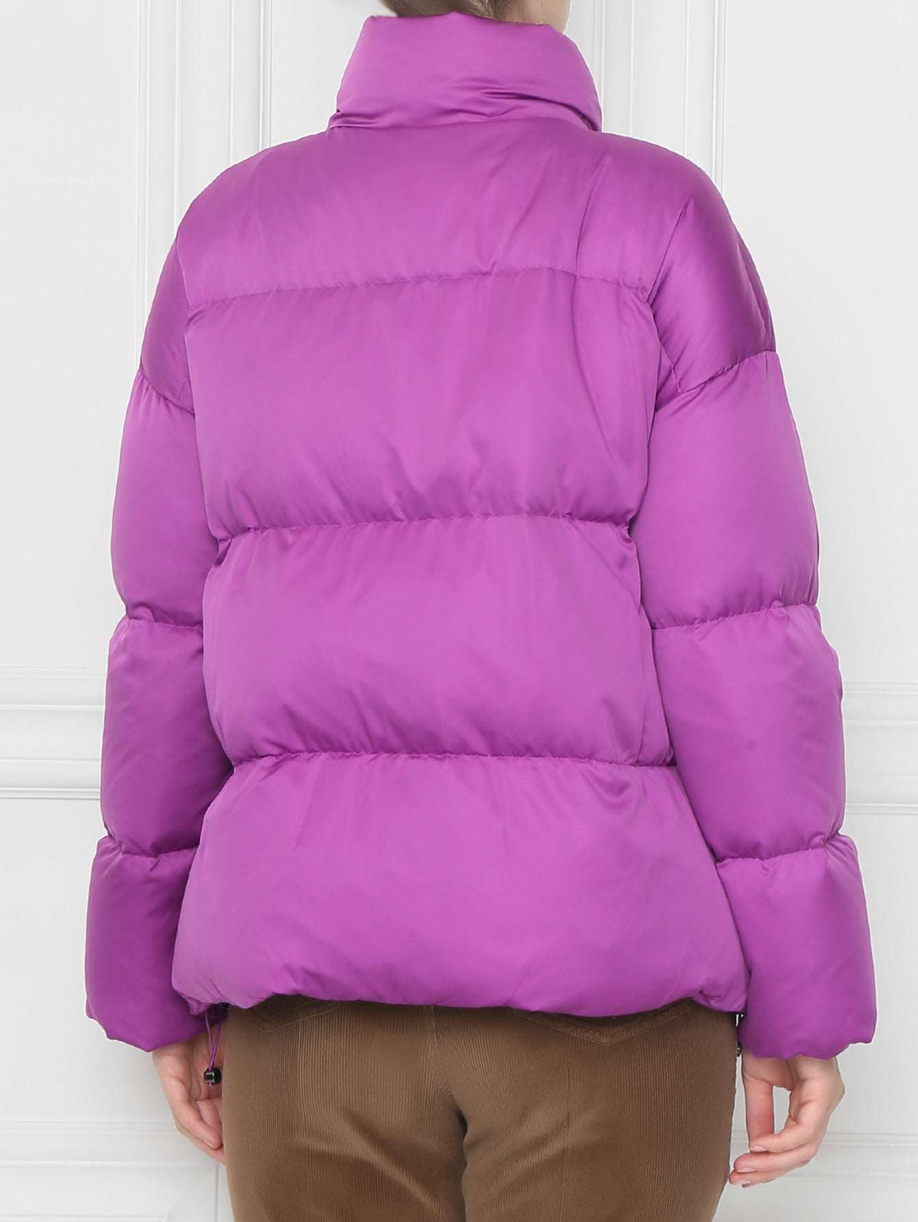 Ultra-lightweight waterproof satin down jacket PAMIR with adjustable fit and goose feather filling