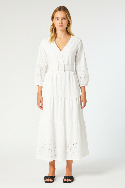 ONTANO Broderie Anglaise Cotton Dress —Persona by  Marina Rinaldi