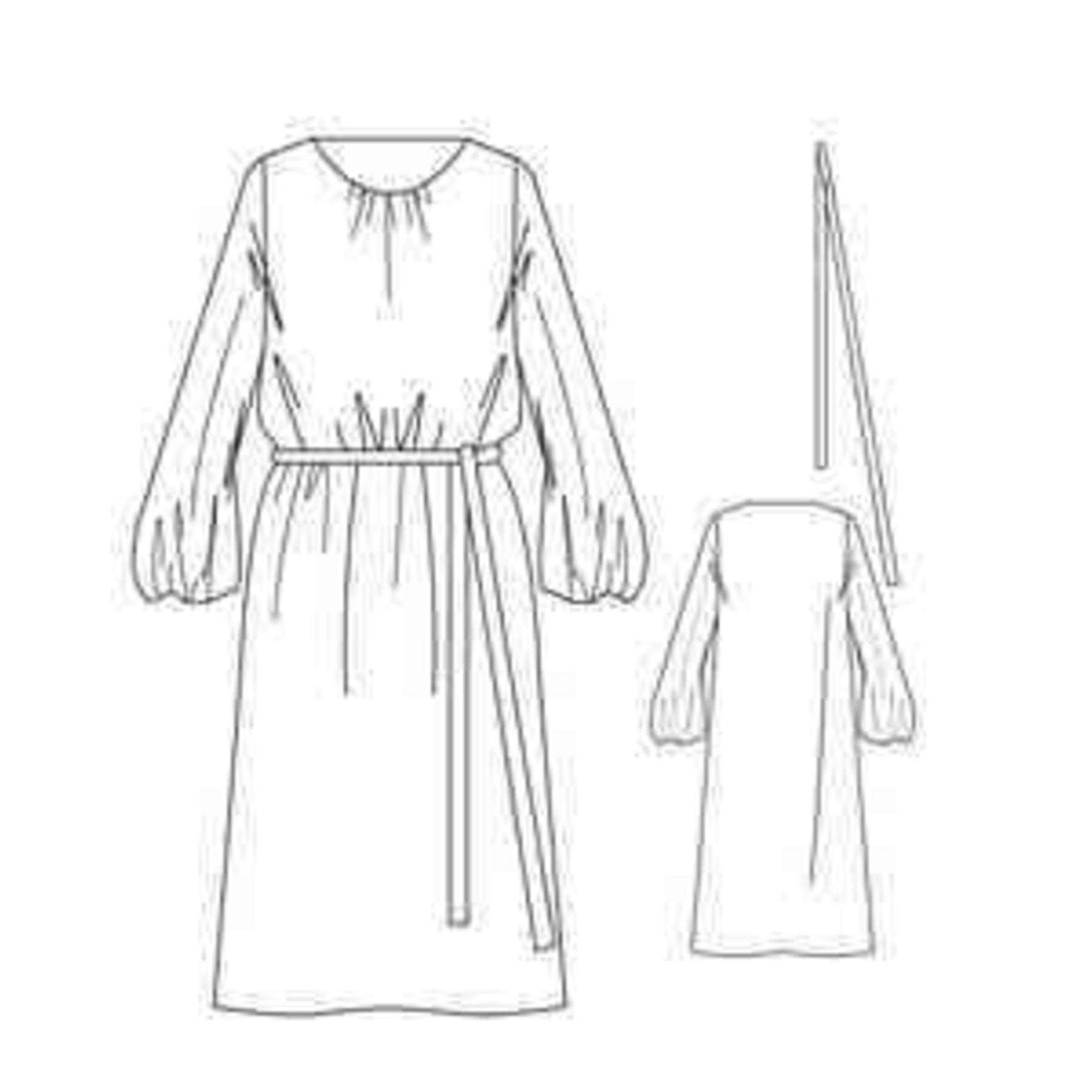 Shimmering pleated midi dress with elastic cuffs and adjustable waist belt