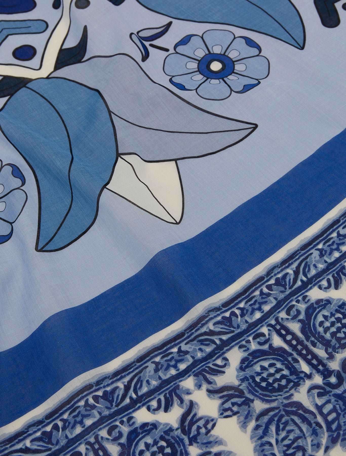 Scarf SAGGINA exclusive 100% cotton muslin neck scarf 133x133 cm