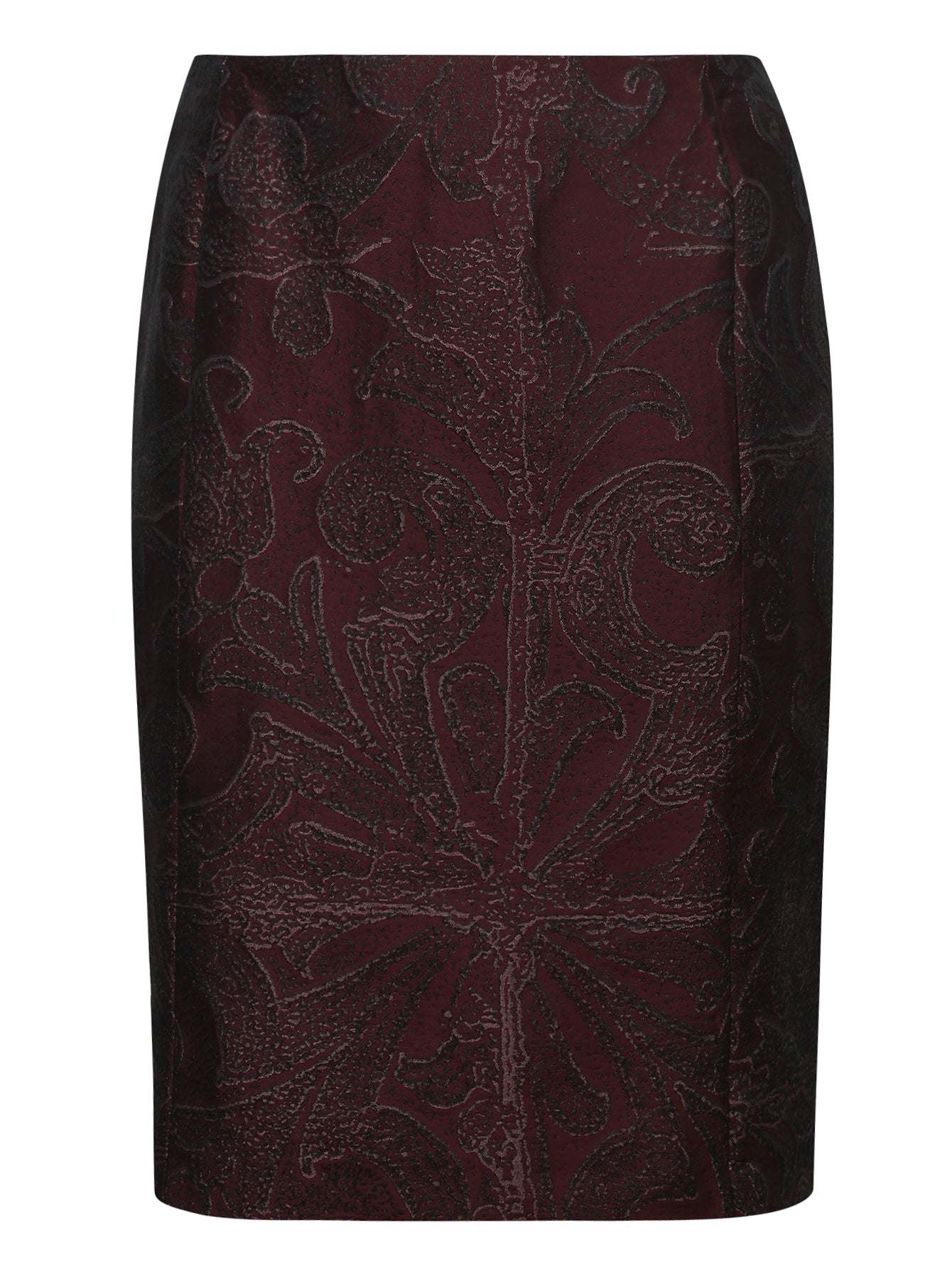 Skirt CERTOSA elegant printed taffeta fully lined with hidden closure and walking slot
