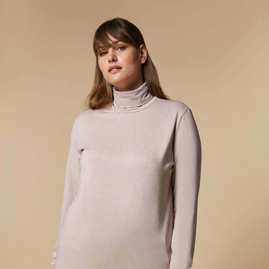 Sweater ROSITA high-neck long-sleeve slim silhouette minimalist style