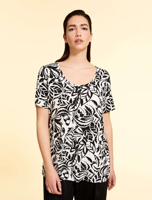 T-shirt VAPORE round neck short sleeve viscose blend two patterns