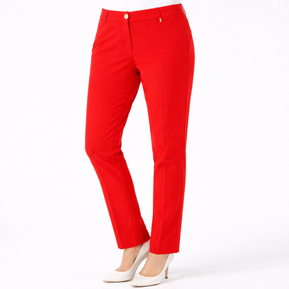 BURE slim trousers by Persona with a slim-leg tailored fit and clean silhouette in cotton-acrylic blend for office and smart casual wear